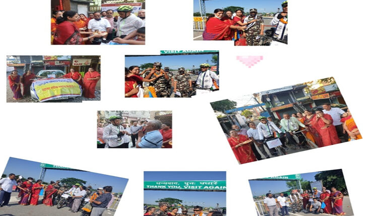 अणुव्रत समिति सिलीगुड़ी की साइकिल रैली फारबिसगंज पहुंची